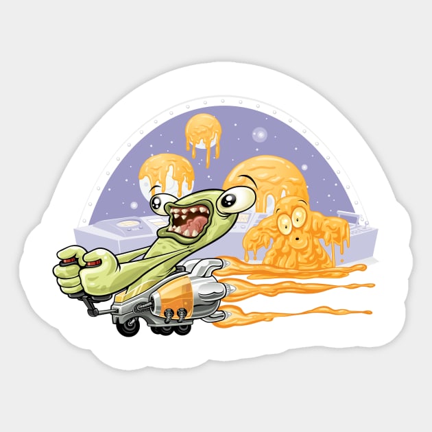 Speedy Monster Sticker by viSionDesign